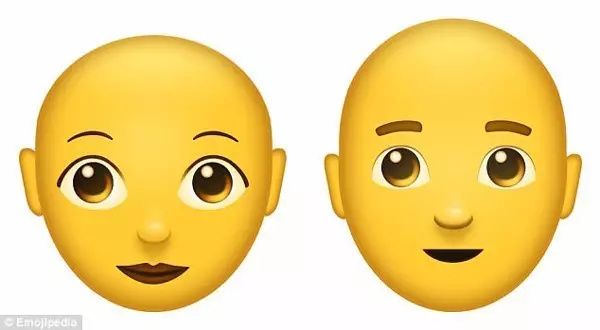 Emoji又出新表情了 这次是光头和红发人士